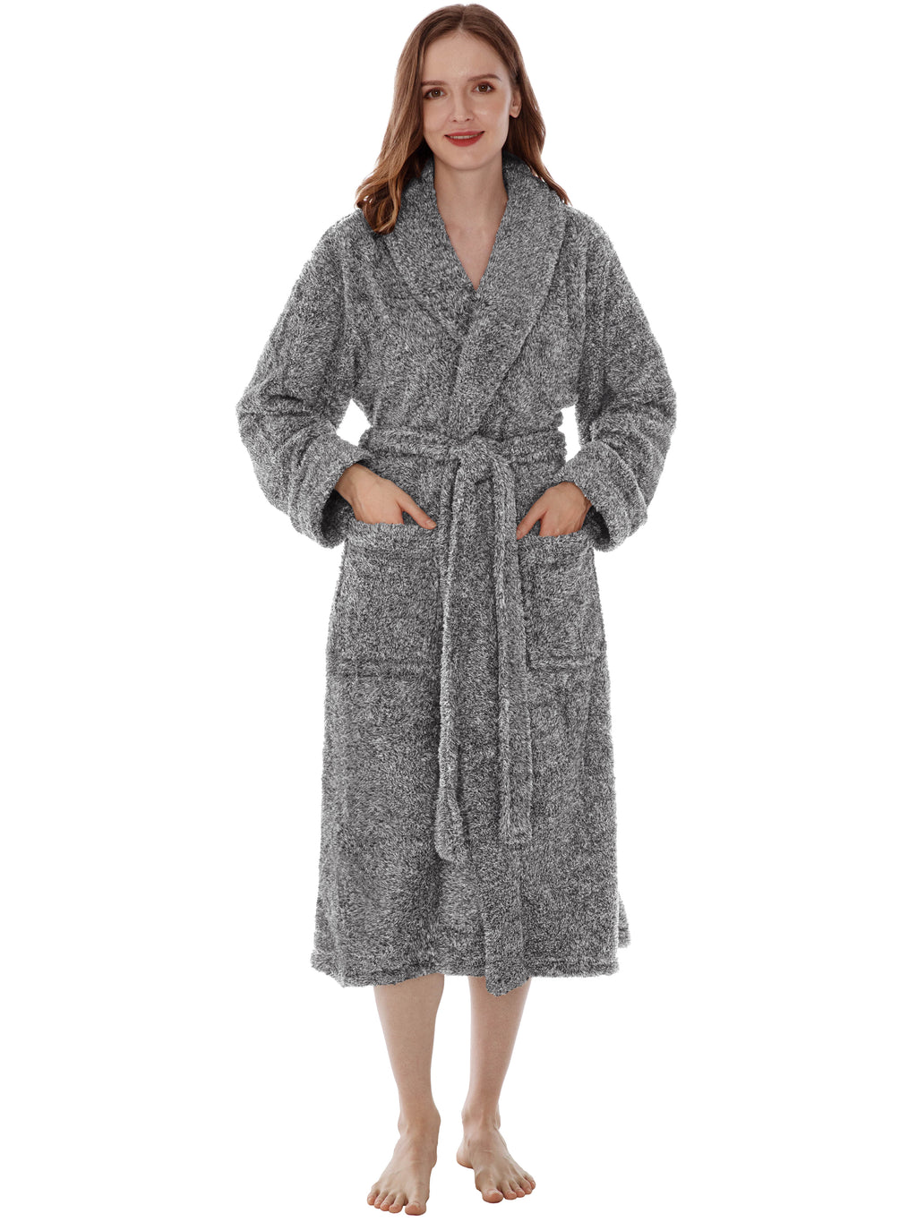 Women's Sherpa Fluffy Robe – PAVILIA