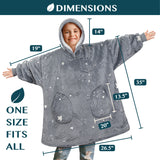 Kid's Chest Pocket Sherpa Hoodie Blanket - Patch Pocket