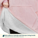 Kid's Chest Pocket Sherpa Hoodie Blanket - Patch Pocket