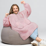 Kid's Chest Pocket Sherpa Hoodie Blanket - Patch Pocket