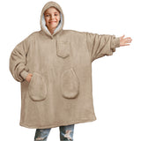 Kid's Chest Pocket Sherpa Hoodie Blanket - Patch Pocket