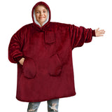 Kid's Chest Pocket Sherpa Hoodie Blanket - Patch Pocket