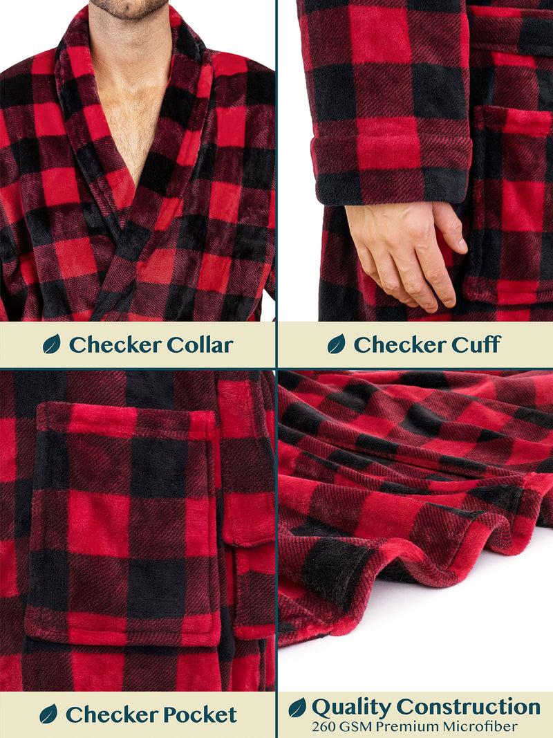 Men's Checkered Robe