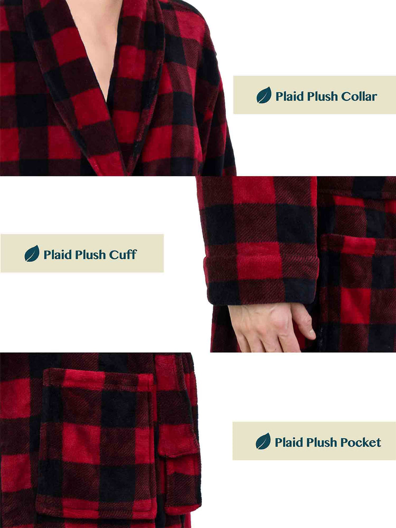 Men's Checkered Robe