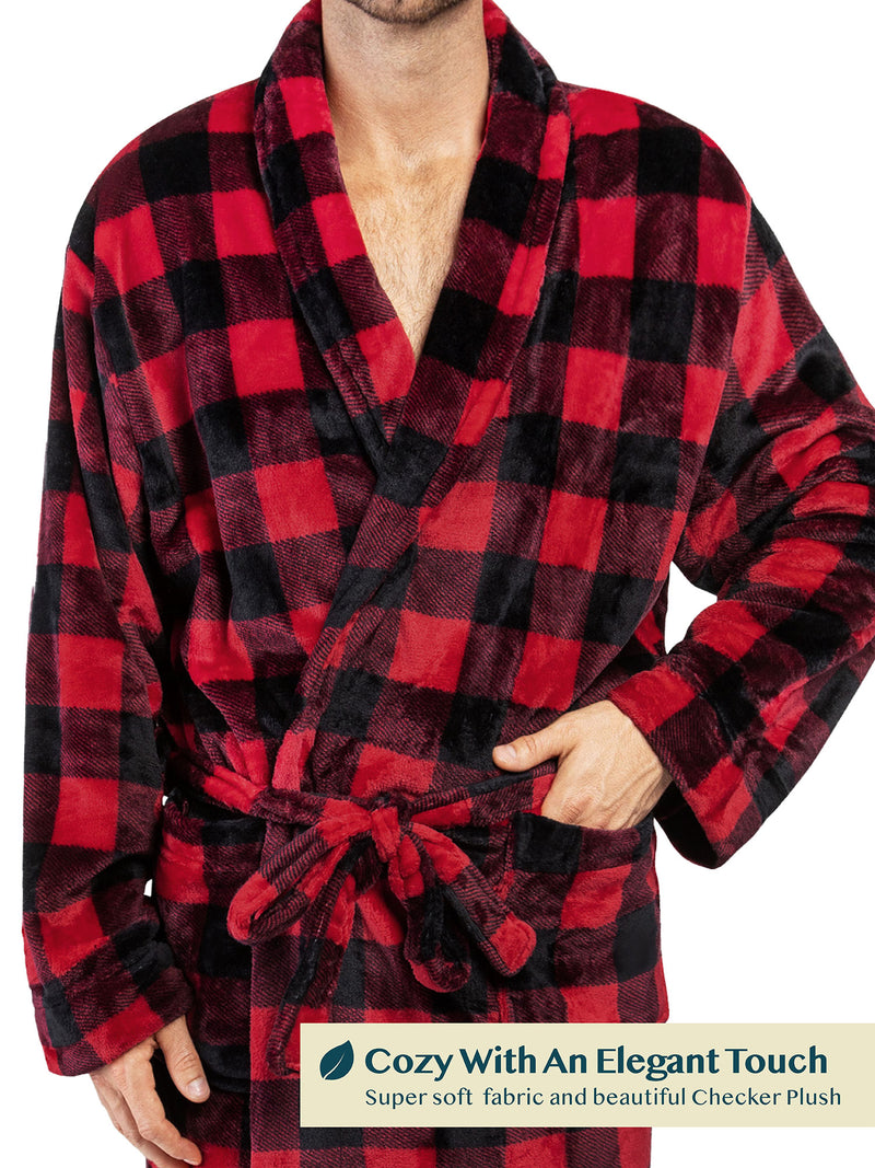 Men's Checkered Robe