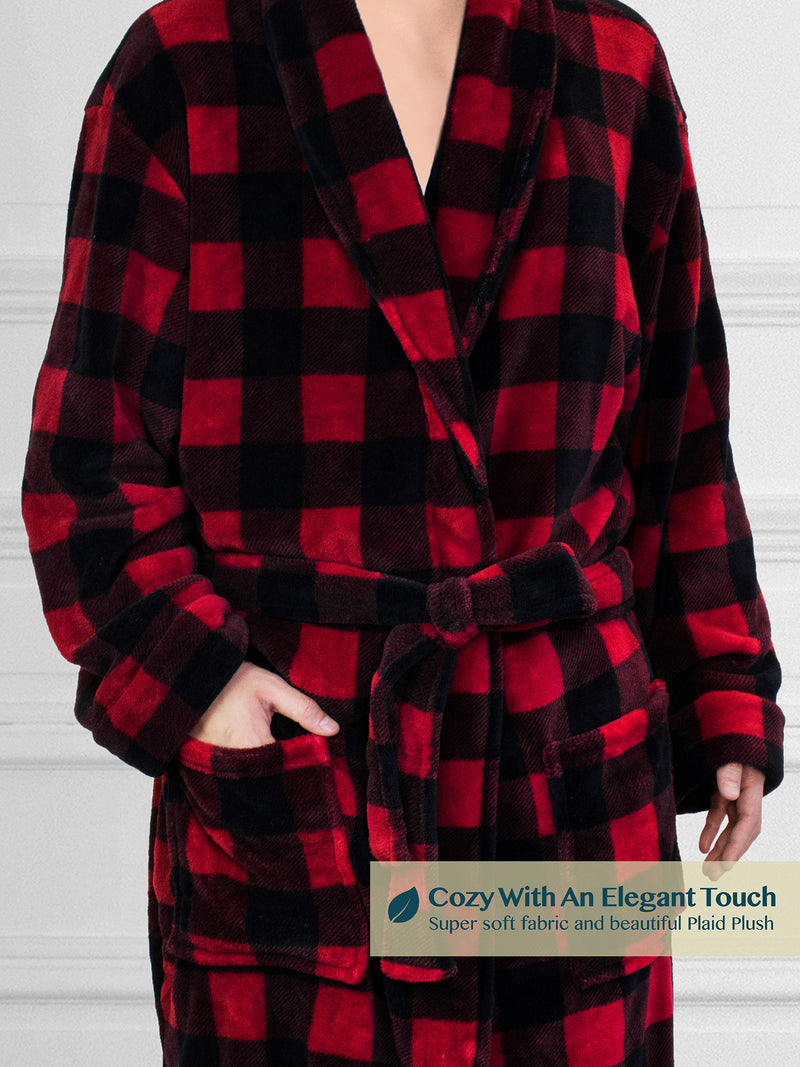 Men's Checkered Robe