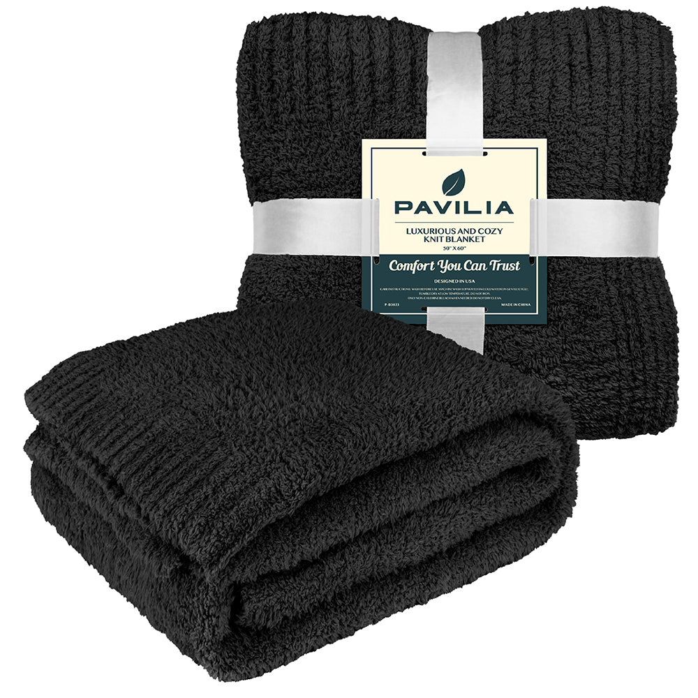 Buttery Soft Fluffy Knit Blanket PAVILIA