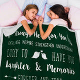 Love and Friendship Throw Blanket
