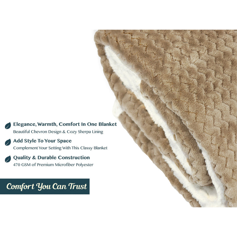 Chevron Sherpa Throw Blanket