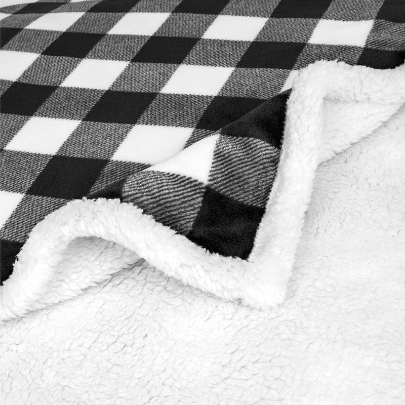 Checkered Sherpa Fleece Blanket – PAVILIA
