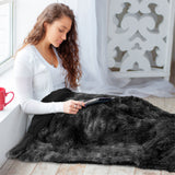 Faux Fur Sherpa Throw Blanket