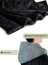 Men's Two-Tone Fleece Robe with Hood