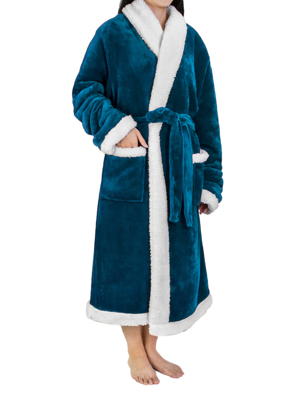 PAVILIA Premium Womens Plush Soft Robe Fluffy, Warm, Fleece Sherpa