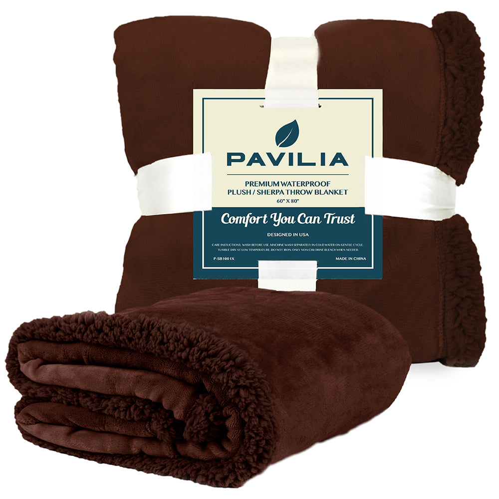 Pavilia plush best sale sherpa throw blanket