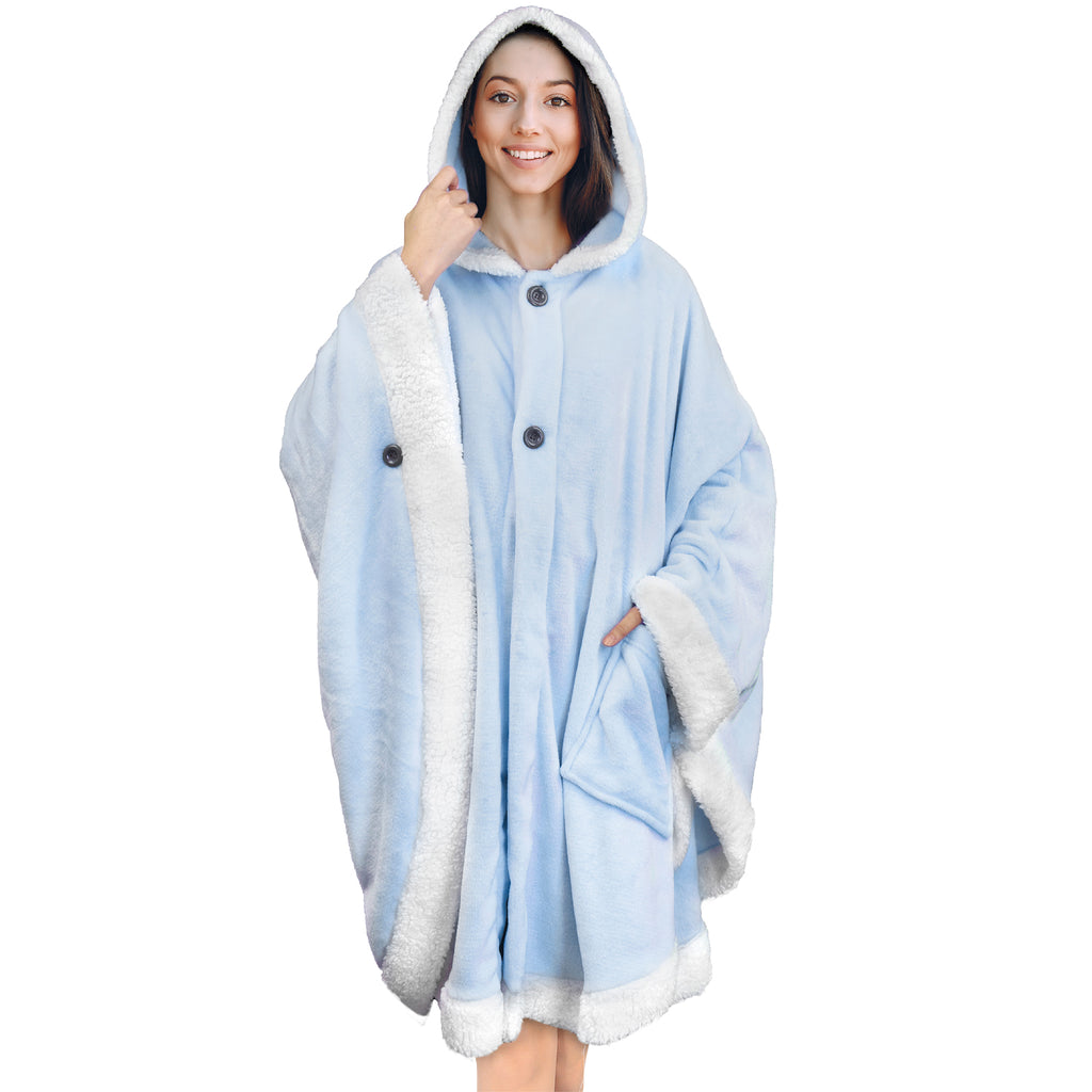 Angel Wrap Hoodie Sherpa Poncho Blanket – PAVILIA