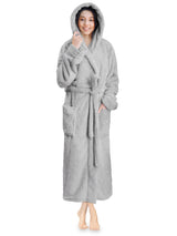 Women's Sherpa Fluffy Robe with Hood